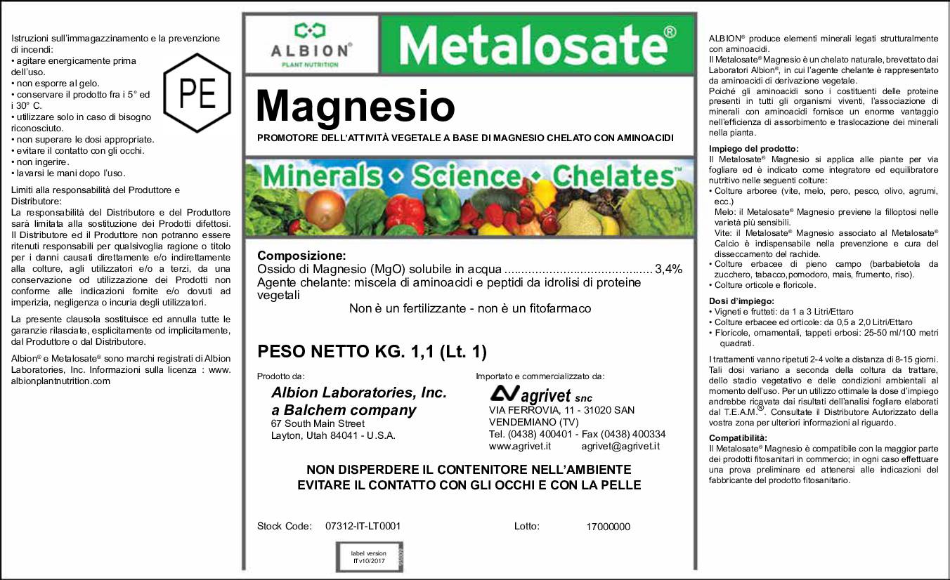 Metalosate® Magnesio | Agrivet